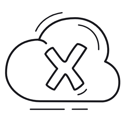 Cloud Error, Animated Icon, Outline