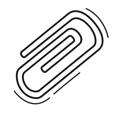 Paperclip, Animated Icon, Outline