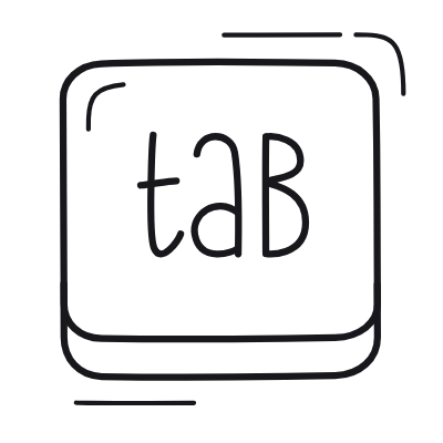 Tab Key, Animated Icon, Outline