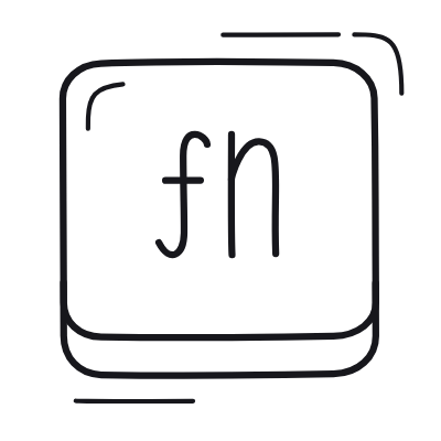Fn Key, Animated Icon, Outline