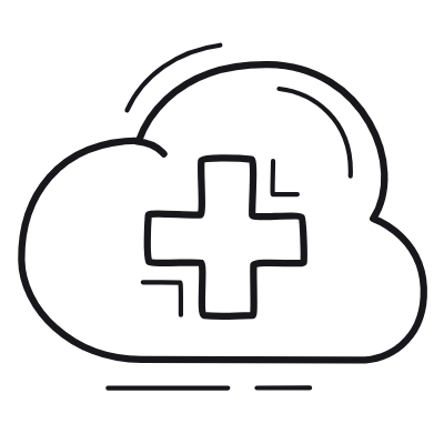 Cloud Plus, Animated Icon, Outline