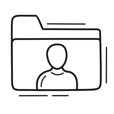 Folder User, Animated Icon, Outline