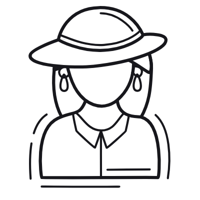 Woman Elegant, Animated Icon, Outline