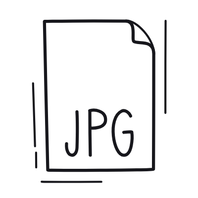 Document JPG, Animated Icon, Outline