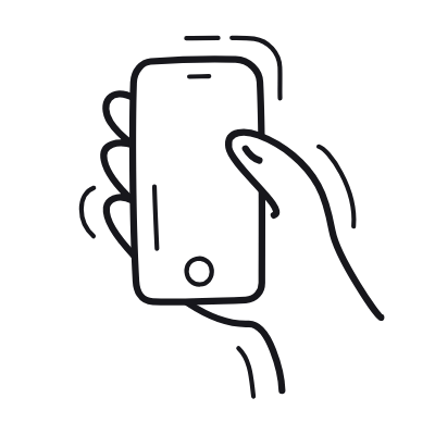 Hand Smartphone, Animated Icon, Outline
