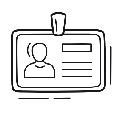 ID Badge, Animated Icon, Outline