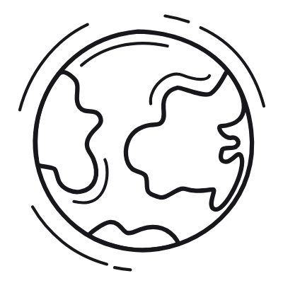 Globe America, Animated Icon, Outline