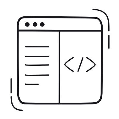 Browser Code, Animated Icon, Outline