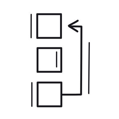 Order Bottom To Top, Animated Icon, Outline