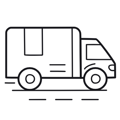 Truck Delivery, Animated Icon, Outline