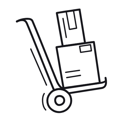 Delivery Boxes, Animated Icon, Outline