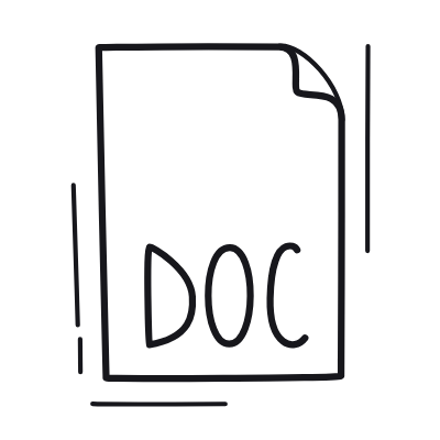 File DOC, Animated Icon, Outline
