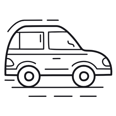 Hatchback, Animated Icon, Outline