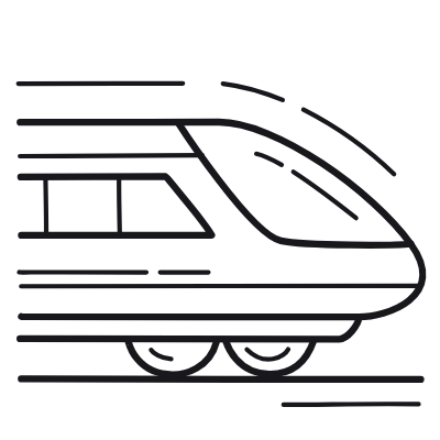 Bullet Train, Animated Icon, Outline