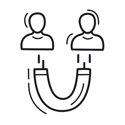 Avatars Magnet, Animated Icon, Outline