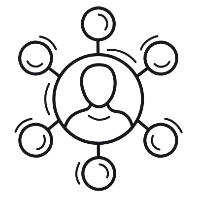 Avatar Network, Animated Icon, Outline