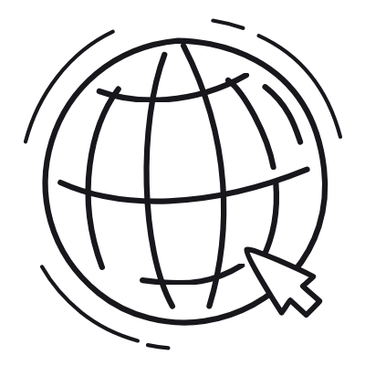 Globe Internet, Animated Icon, Outline