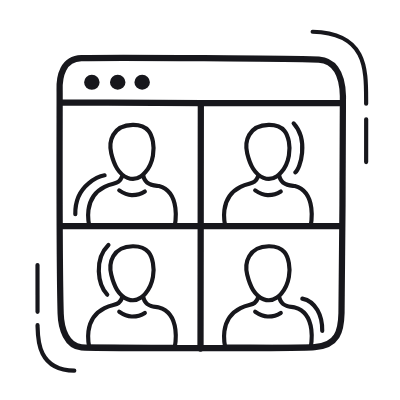 Video Conference, Animated Icon, Outline