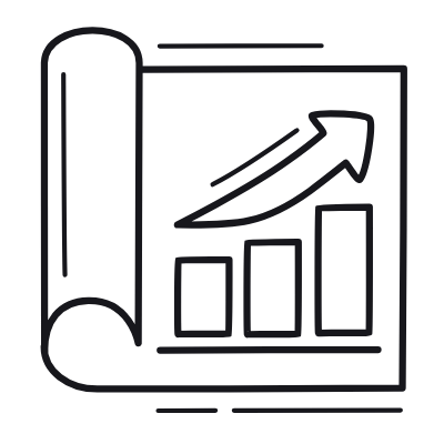 Project Bar Chart, Animated Icon, Outline