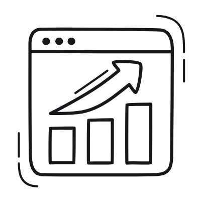 Browser Bar Chart, Animated Icon, Outline