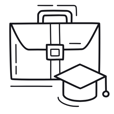 Briefcase Internship, Animated Icon, Outline