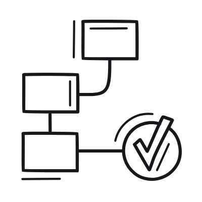 Project Diagram, Animated Icon, Outline