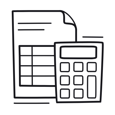 File Calculator, Animated Icon, Outline
