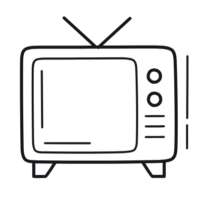 TV, Animated Icon, Outline