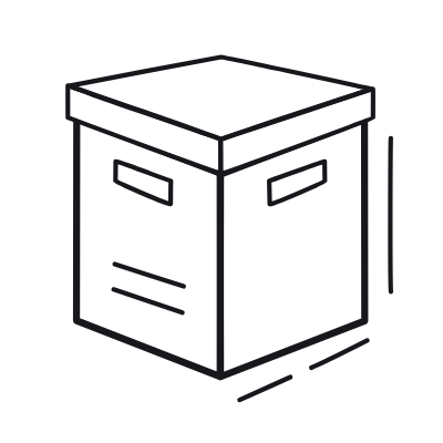 Storage Box, Animated Icon, Outline