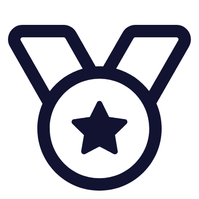 Medal Star, Animated Icon, Outline