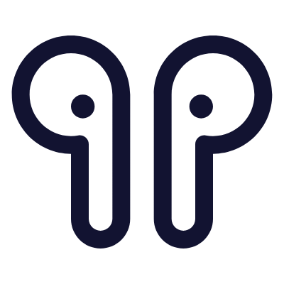 Earbuds, Animated Icon, Outline