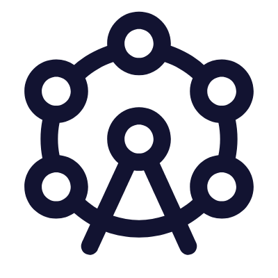 Ferris Wheel, Animated Icon, Outline