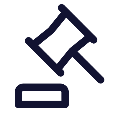 Gavel, Animated Icon, Outline