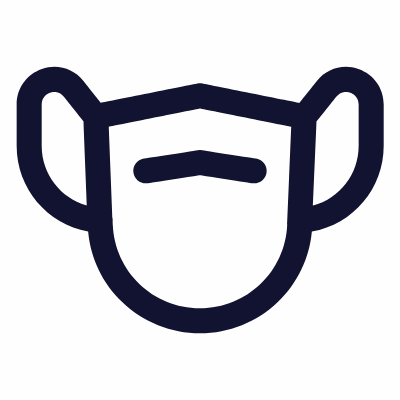 Medical Mask, Animated Icon, Outline