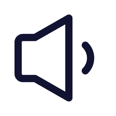 Volume Level 1, Animated Icon, Outline