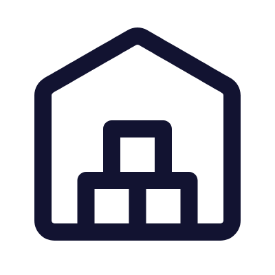 Open Warehouse, Animated Icon, Outline
