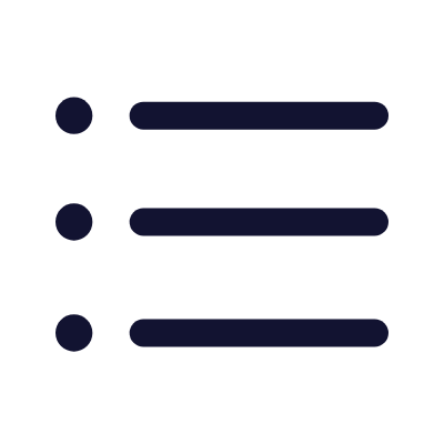 Bullet List, Animated Icon, Outline