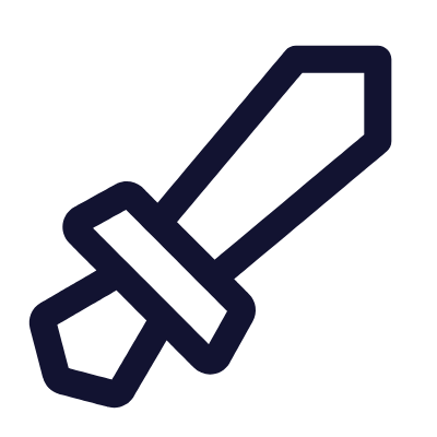 Sword, Animated Icon, Outline
