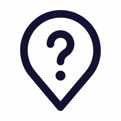 Location Pin Question, Animated Icon, Outline