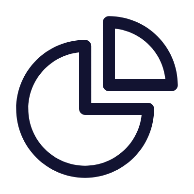 Pie Chart, Animated Icon, Outline