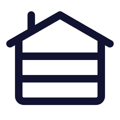 Cabin, Animated Icon, Outline