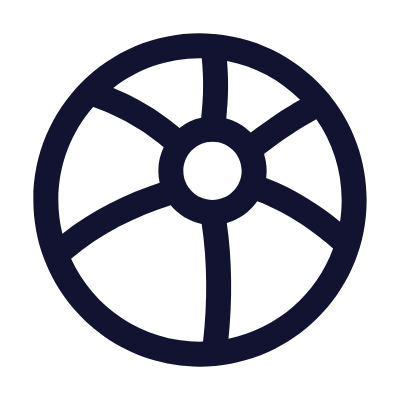 Beach Ball, Animated Icon, Outline