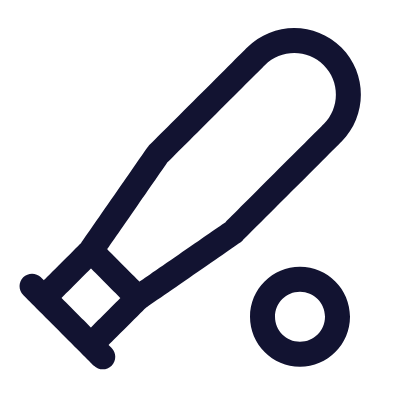 Baseball, Animated Icon, Outline