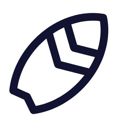 Surfboard, Animated Icon, Outline