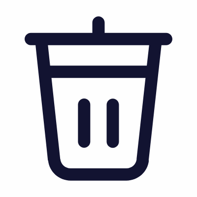 Trash Bin, Animated Icon, Outline