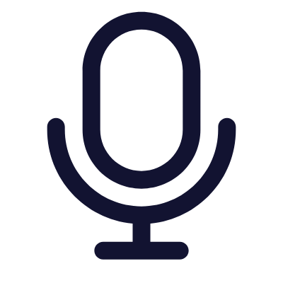 Microphone, Animated Icon, Outline