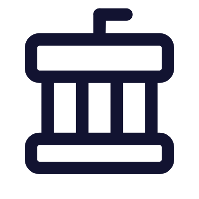 Parliament, Animated Icon, Outline