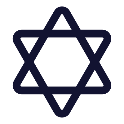 Star Of David, Animated Icon, Outline