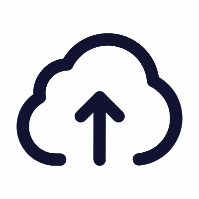 Cloud Upload, Animated Icon, Outline
