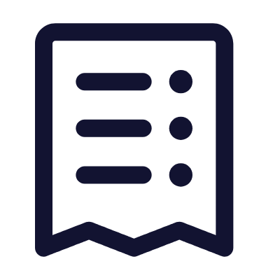 Receipt, Animated Icon, Outline
